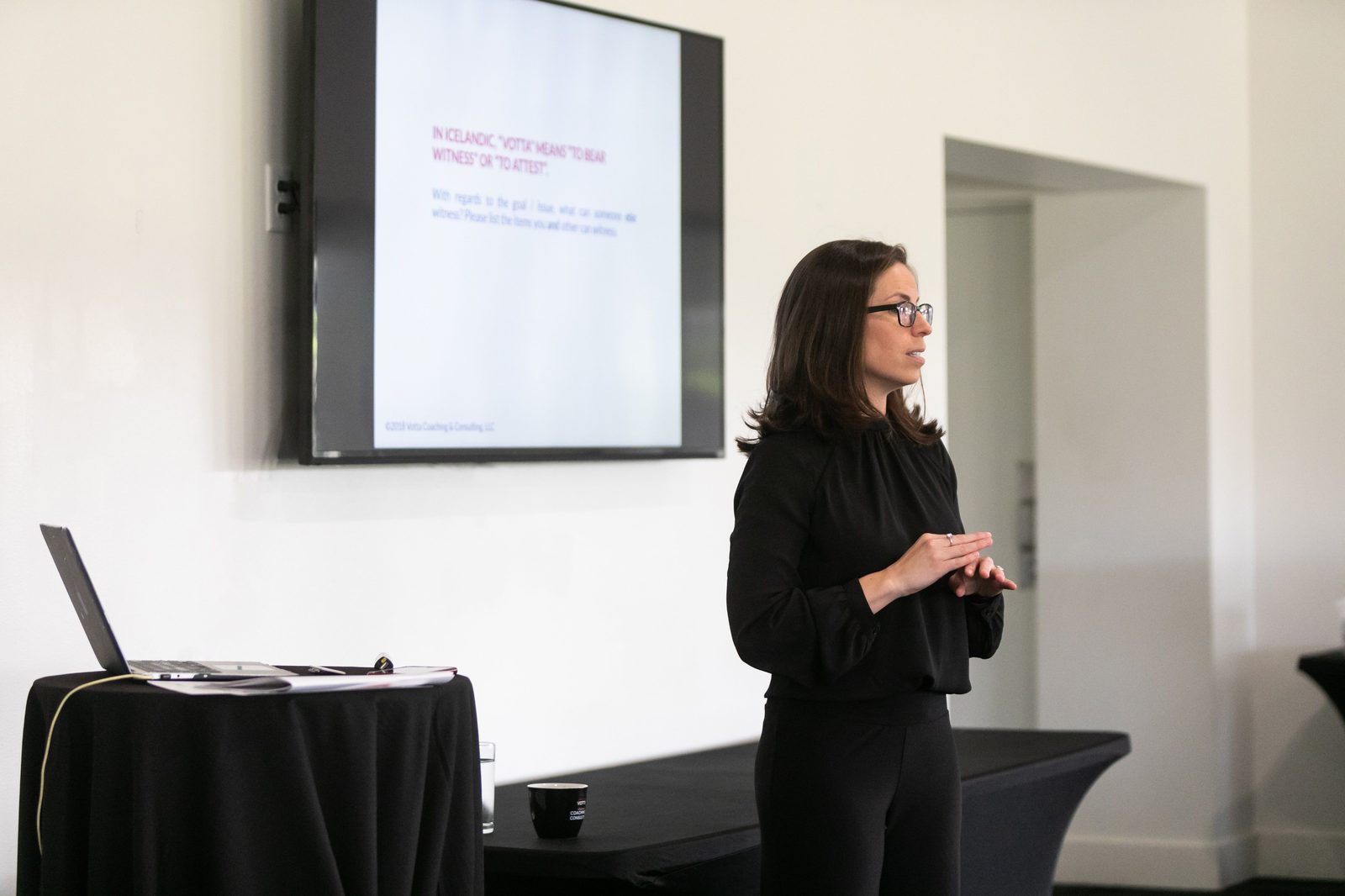 Kristin Rink Ketler speaking at a workshop